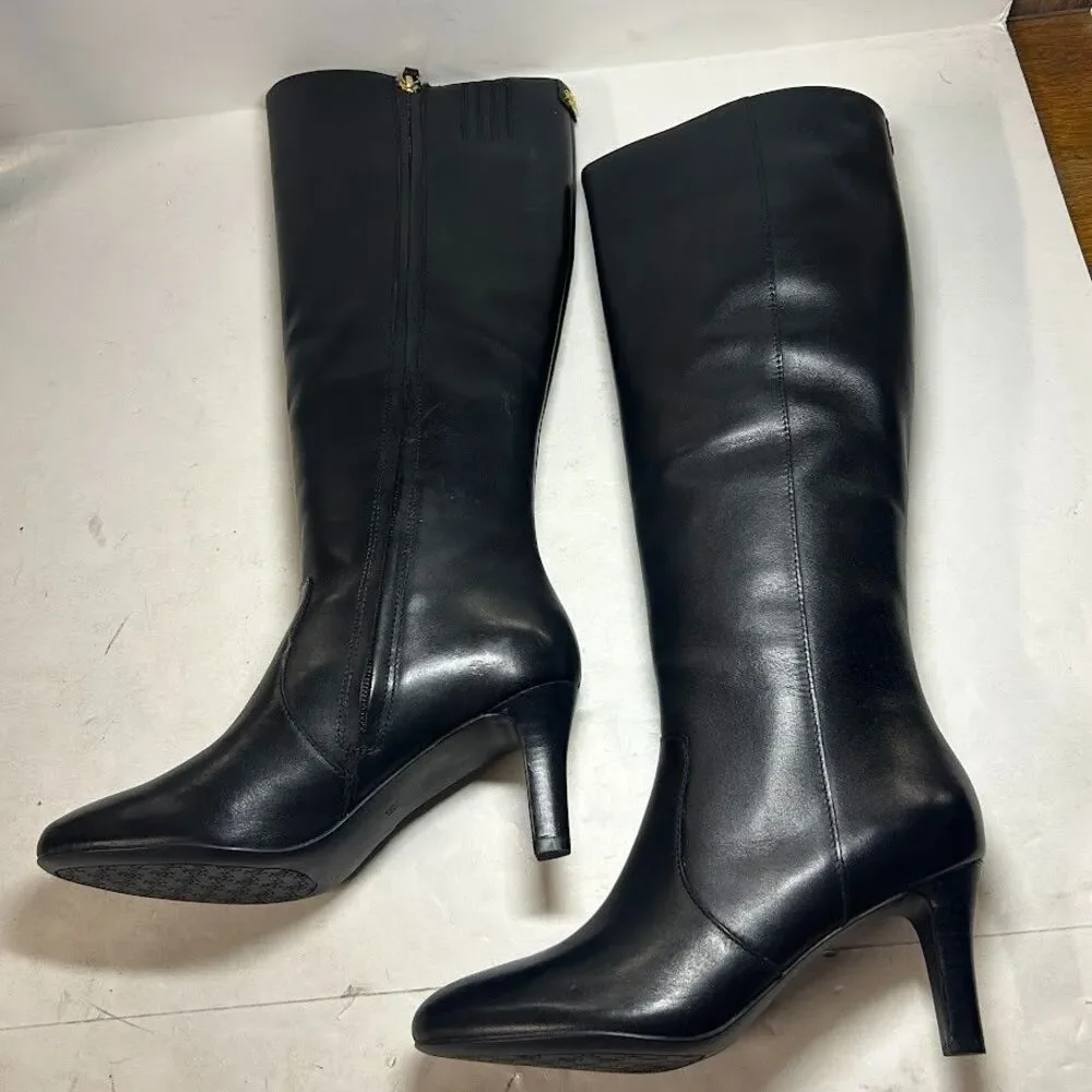 Ralph Lauren Womens 6 B Black Caelynn High Heel Boots DISPLAY OJ1